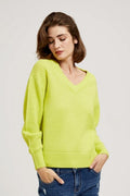 Sweter damski, zielony, Moodo