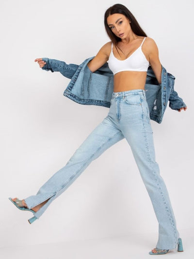 Spodnie jeansowe damskie, denim, Rue Paris