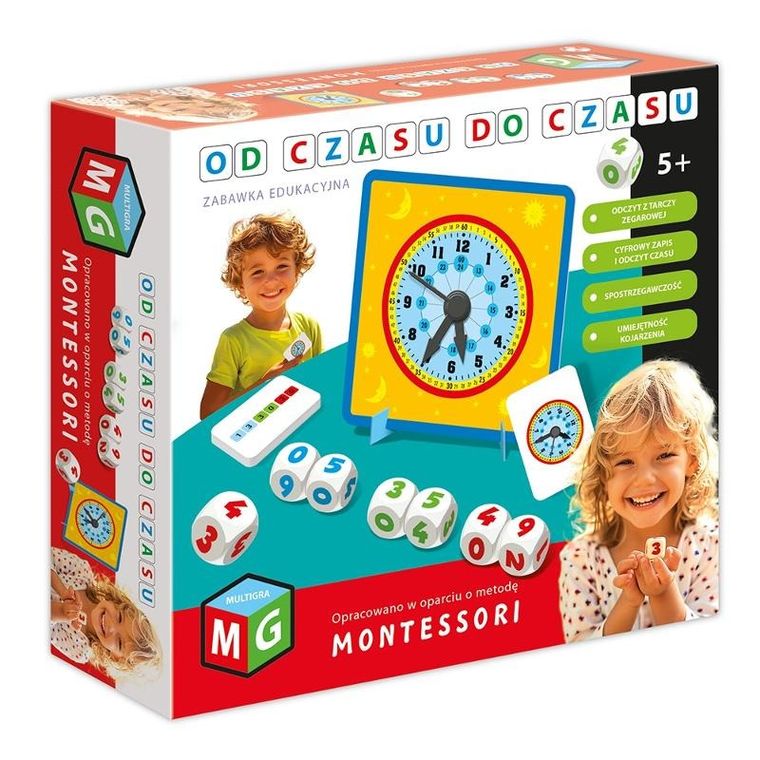 Multigra, Od czasu do czasu, zegar edukacyjny, gra Montessori