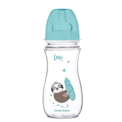 Canpol babies, Easystart, butelka szerokootworowa antykolkowa, Toys, niebieska, 300 ml
