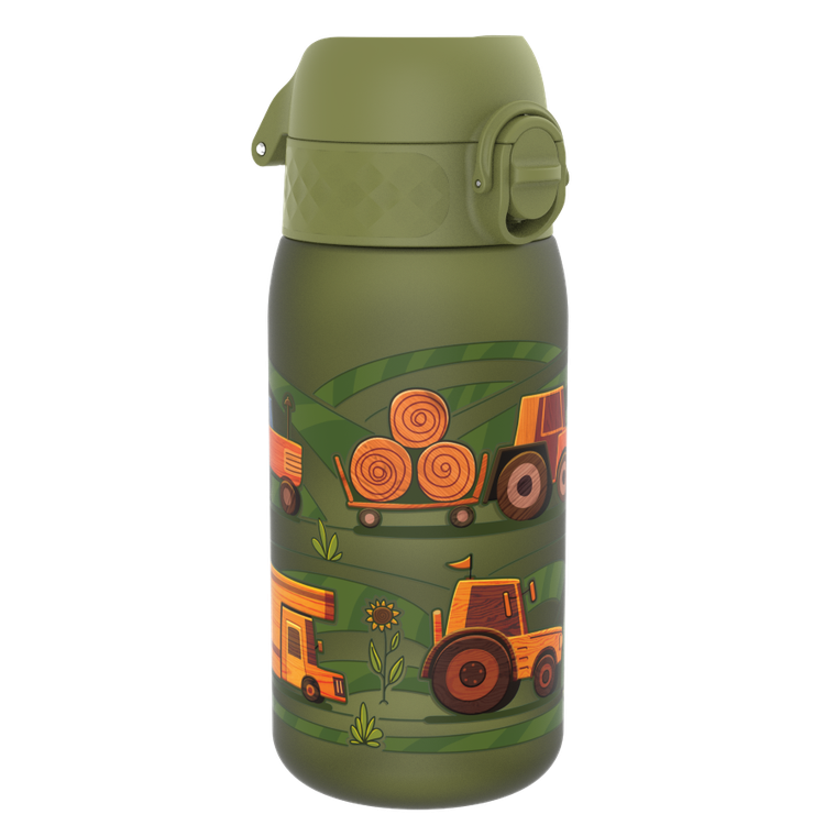 ION8, Traktor i maszyny na wsi, bidon z ustnikiem, zielony, 350 ml
