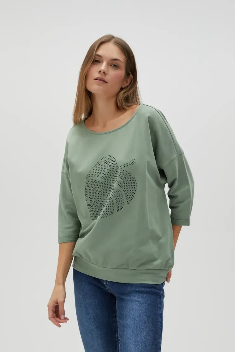 Bluza damska, khaki, Moodo