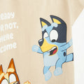 Cool Club, T-shirt dziewczęcy, beżowy, Bluey