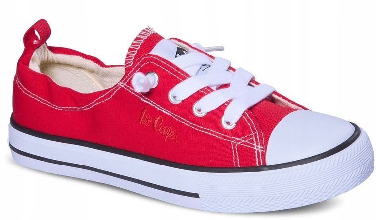 Trampki damskie, czerwone, Lee Cooper