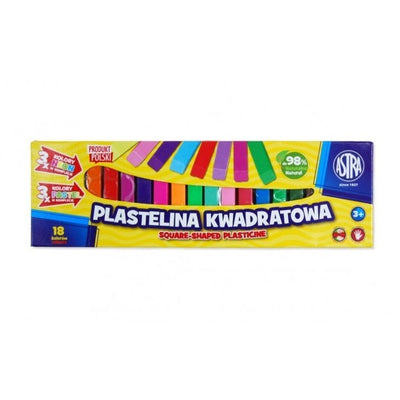 Astra, plastelina kwadratowa, 18 kolorów