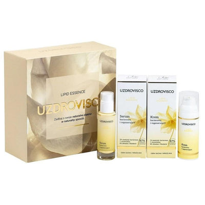Uzdrovisco, Lipid Essence, zestaw:  krem barierowy, 50 ml + serum barierowy, 30 ml