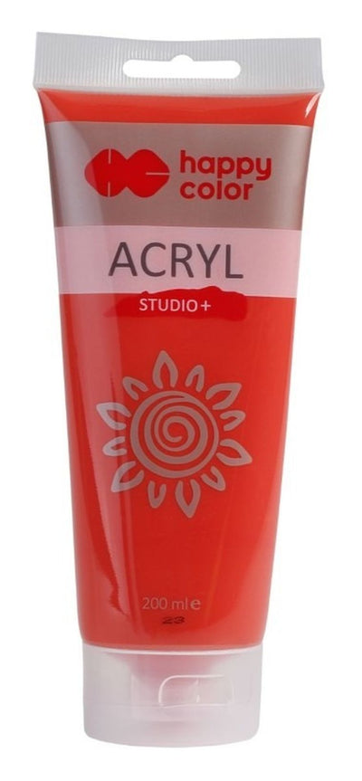 Happy Color, Studio, farba akrylowa, 200 ml, jasnoczerwony kadmowy