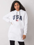 Bluza damska z kapturem, szara, Rue Paris