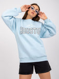 Bluza damska, niebieska, Ex Moda