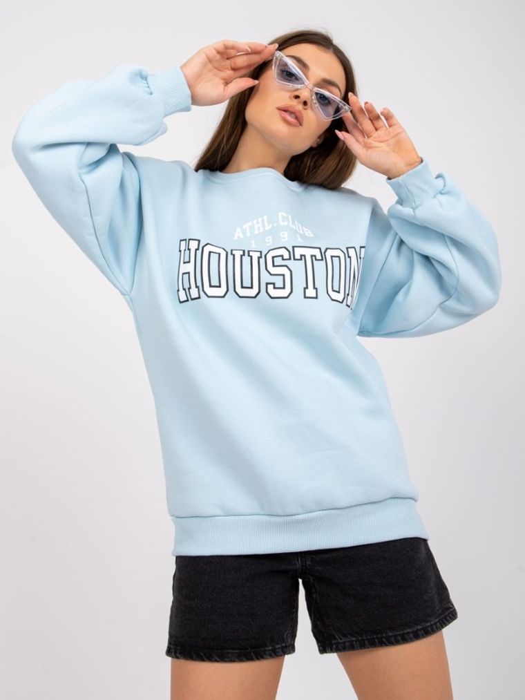 Bluza damska, niebieska, Ex Moda