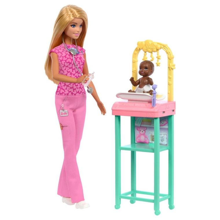 Barbie, Kariera, Pediatra, zestaw do zabawy z 2 lalkami i akcesoriami