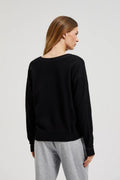 Sweter damski, czarny, Moodo