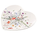 Orion, talerz deserowy porcelanowy, serce, Maki, 17.5x17 cm