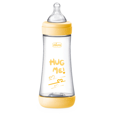 Chicco, Perfect5, butelka antykolkowa, yellow, 4m+, 300 ml