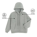 Szara bluza z kapturem o kroju oversize NOWEAR