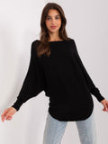 Sweter damski, oversize, czarny, P-M