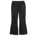 Czarne jeansy flare z regulowanym pasem Cool Club