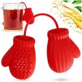 Excellent Houseware, zaparzacz do herbaty, silikonowy, czerwony