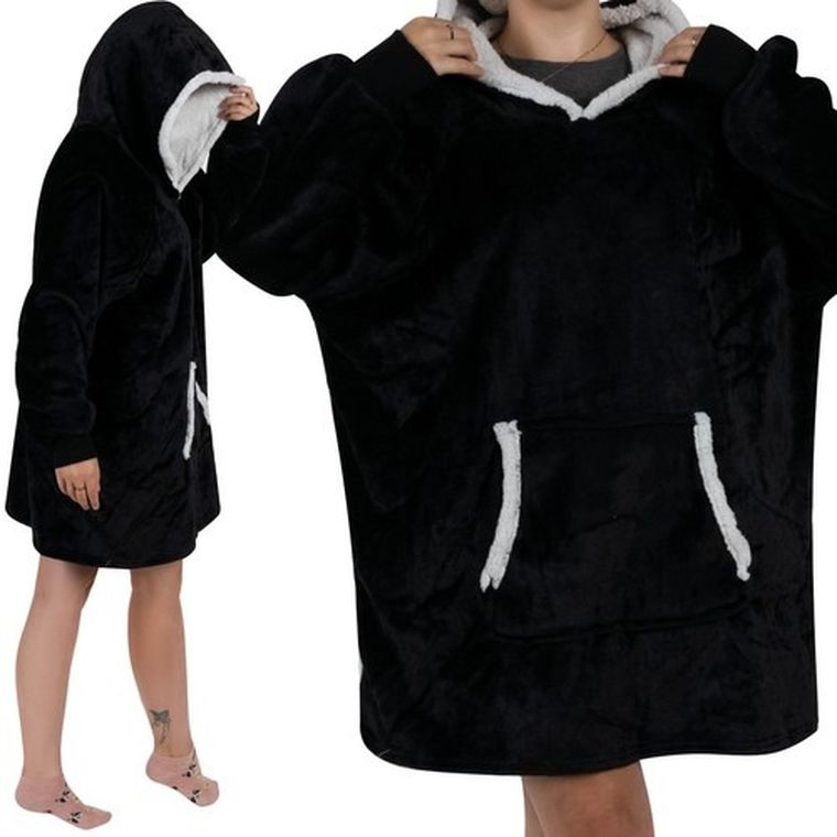 Ruhhy, bluza XXL, koc, czarny