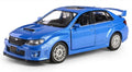 Daffi, RMZ City, Subaru WRX STI 2010, pojazd, model metalowy, czerwony, 1: 36