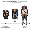 Kinderkraft, fotelik samochodowy 360, I-size, Black, 40-150 cm