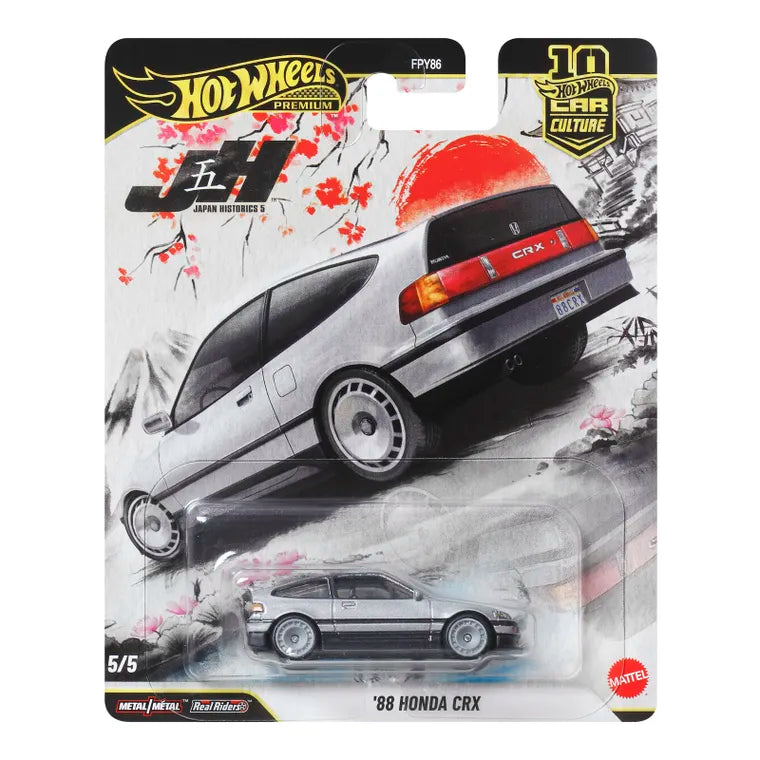 Hot Wheels, Premium, Kultowe auta, '88 Honda CRX, pojazd, 1: 64, JKF13