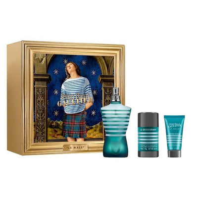 Jean Paul Gaultier, Le Male zestaw, woda toaletowa spray, 125 ml + balsam po goleniu, 50 ml + dezodorant sztyft, 75g