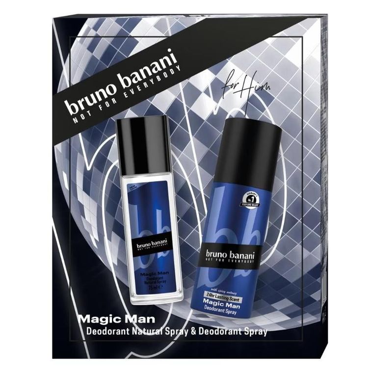 Bruno Banani, Magic Man, zestaw:  dezodorant w naturalnym sprayu, 75 ml + dezodorant, spray, 150 ml