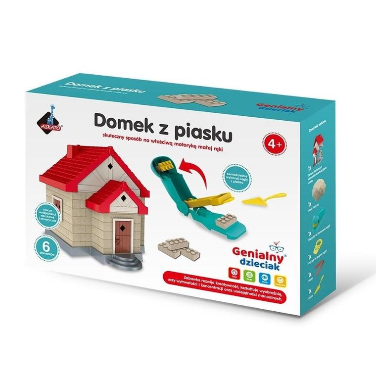 Askato, Genialny dzieckak, Domek z piasku, zestaw z piaskiem kinetycznym