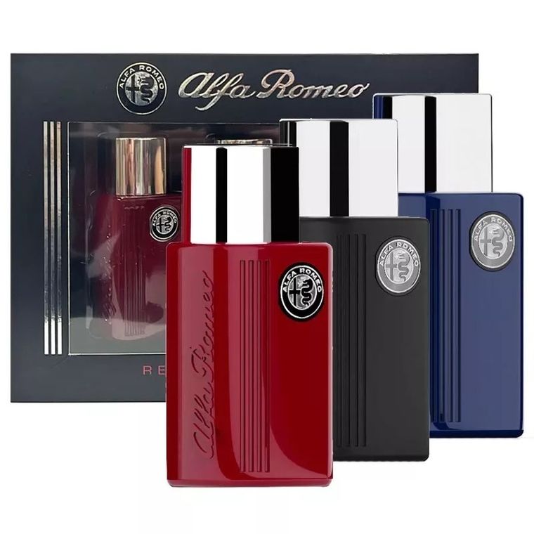Alfa Romeo, Mini Gift Set, zestaw:  Blue, woda toaletowa, spray, 40 ml + Black, woda toaletowa, spray, 40 ml + Red, woda toaletowa, spray, 40 ml