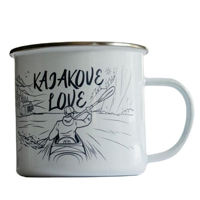 Travelset, kubek emaliowany, kajakove Love