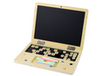 Lean Toys, tablica kredowa, drewniana, laptop