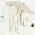 Cool Club, Komplet niemowlęcy, Body z długim rękawem, Bluza rozpinana, Półśpiochy, Pielucha muślinowa, mix