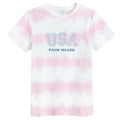 Cool Club, T-shirt dziewczęcy, prążkowany, biało-różowy