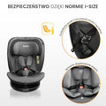 Caretero, Mokki I-Size, fotelik samochodowy, 40-150 cm, Grey