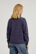 Sweter damski, fioletowy, Moodo