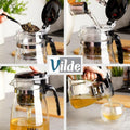 Vilde, dzbanek z zaparzaczem spustowym do herbaty, szklany, 960 ml