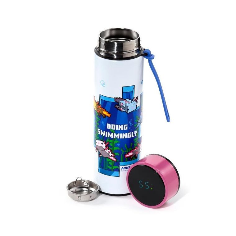 Puckator, Minecraft, Axolotl, termos z termometrem, 450 ml