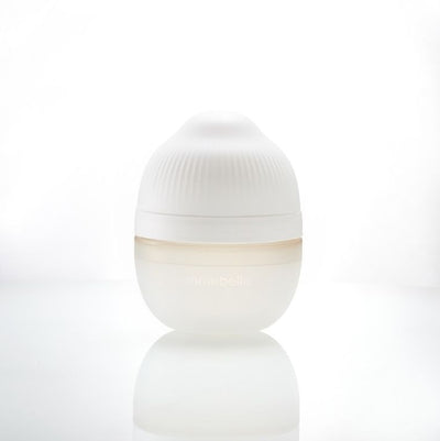 Mombella, Butelka antykolkowa dla noworodka, Silikonowa, Ivory, 120 ml