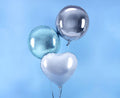 PartyDeco, balon foliowy, kula, 40 cm, srebrny