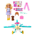 Barbie, Chelsea, samolot, zestaw z lalką i akcesoriami