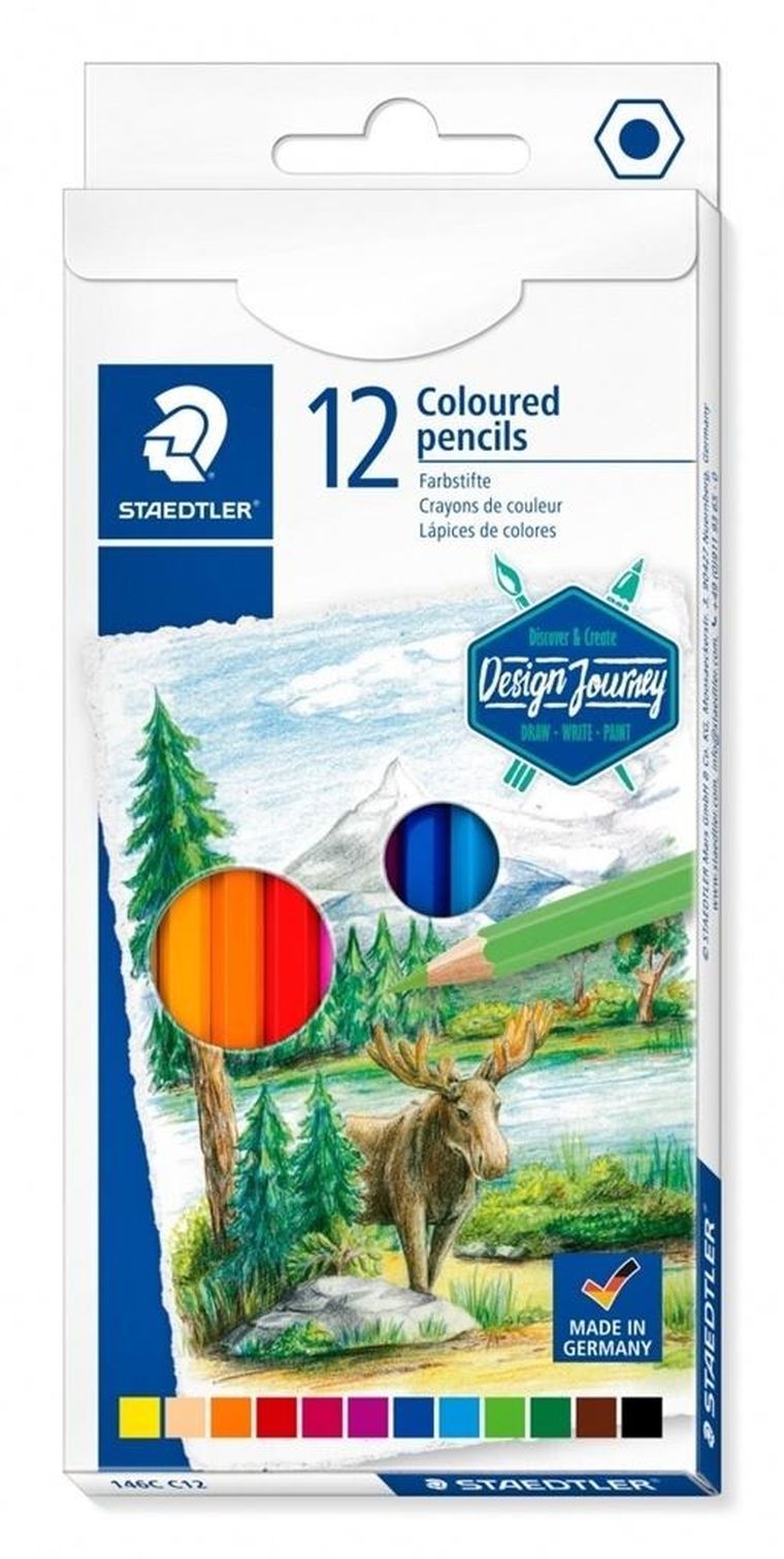 Staedtler, Design Journey, kredki sześciokątne, 12 kolorów