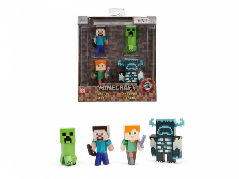 Jada Toys, Minecraft, figurki metalowe, 6.5 cm, 4 szt.
