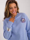 Bluza damska, niebieska, Sublevel