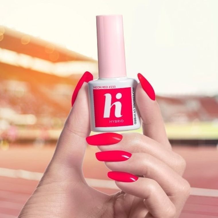 Hi Hybrid, lakier hybrydowy, nr 233, Neon Red, 5 ml