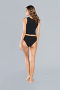 Majtki figi damskie, czarne, Ibiza, Italian Fashion