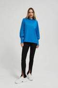 Bluza damska, niebieska, Moodo