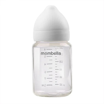 Mombella, Classic, szklana butelka dla niemowlaka, antykolkowa, 3-6m