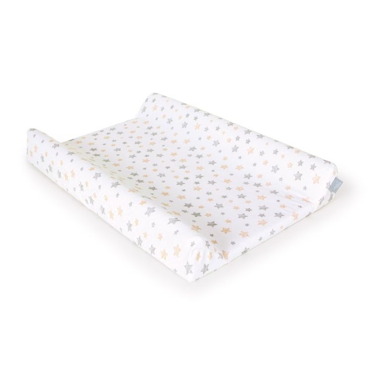 Ceba Baby, Yellow Stars, pokrowiec na przewijak, light grey, 50x70/80 cm, 2 szt.