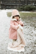 Elodie Details, Furry Knit, kocyk, faded rose, 75x100 cm